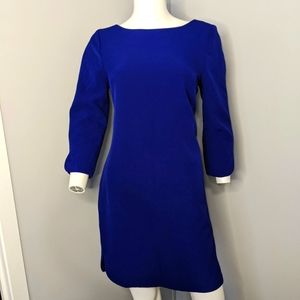 🍀 Vince Camuto Bold Blue 3/4 Sleeve Dress Size 6